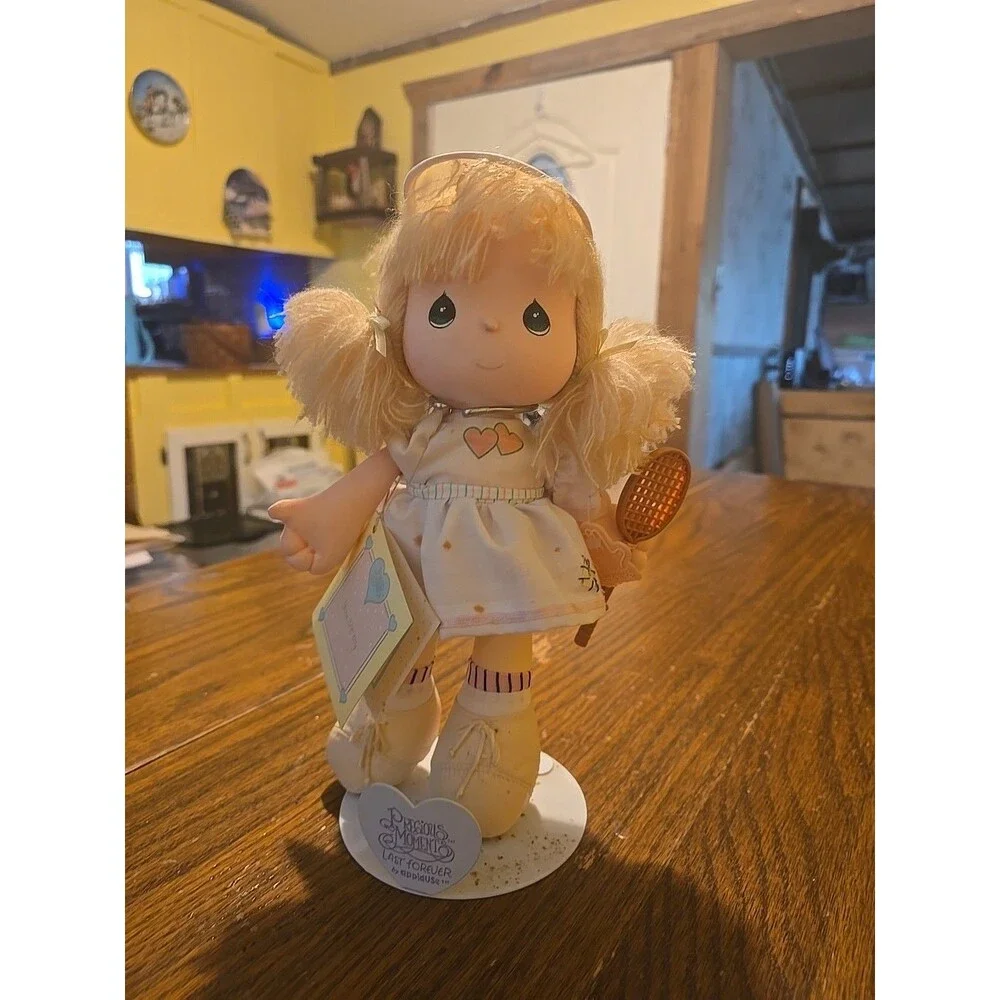 Vintage Applause 1988 Precious Moments Doll W/ Tennis Racquet 10” READ DETAILS